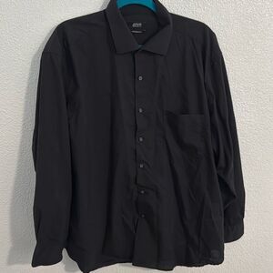 Alfani- Regular fit- solid black button down- Size XL 17.5